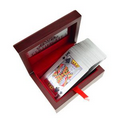 Silver Foil Plating Poker Playing Cards with Gift Box